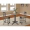 International Concepts Round 30 in Rd Ped Gathering Ht Table, 2 Emily Counter Ht Stools, Hickory/Coal, 30 W, 30 L, 35.9 in H K45-30RT-27B-S6172-2 - alternate 4